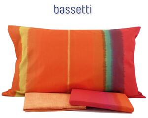 Completo letto copriletto con balza applicata UNA PIAZZA Bassetti EXTRA articolo 39851 variante TRAMONTO arancio