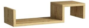 Mensola Sospesa Design A Onda 56x20x12 Moros Rovere Chiaro