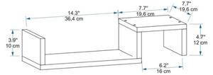 Mensola Sospesa Design A Onda 56x20x12 Moros Rovere Chiaro