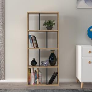 Libreria Moderna 60x25x140 Tuco Rovere Chiaro E Antracite