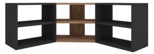 Mobile TV Ad Angolo Design Moderno Con Vani A Giorno Donna Rovere E Antracite