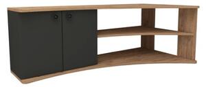 Mobile TV Ad Angolo Design Curvo Con 2 Ante Doris Rovere E Antracite