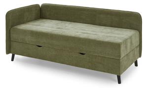 Letto singolo verde imbottito con contenitore 90x200 cm Kiruna - Meise Möbel