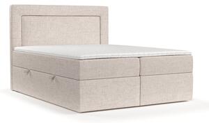 Letto boxspring beige con contenitore 160x200 cm Imagine - Maison de Rêve