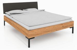 Letto matrimoniale in rovere con testiera imbottita 180x200 cm Abies 1 - The Beds