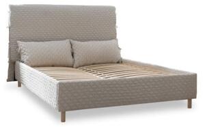 Letto matrimoniale imbottito beige con rete 180x200 cm Sleepy Luna - Miuform