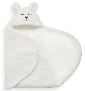 Jollein - Coperta Swaddle in pile Bunny 100x105 cm Bianco sporco