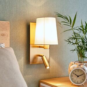 Lindby Applique Aiden, lampada LED, ottone antico