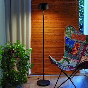 Lampada LED da pavimento Bover Bol P/130, nero opaco, altezza 130 cm