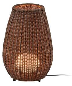 Bover Lampada da tavolo LED Amphora, marrone/rattan-marrone, 47 cm