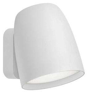 Applique da esterni LED Bover, bianco, alluminio, altezza 13,5 cm