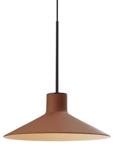 Bover Lampada LED a sospensione Platet, nero/terracotta, Ø 20 cm