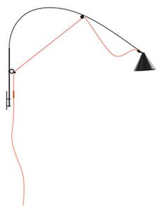 Midgard Applique a LED AYNO L, nero/arancio, 3.000 K 130 cm