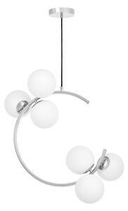 Lampadario moderno a sfere cromato BONIO W6