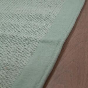 Tappeto Unito in cotone, tessuto a mano, verde, 55x150
