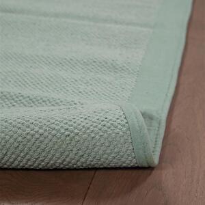 Tappeto Unito in cotone, tessuto a mano, verde, 55x150