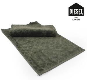 SET 1+1 asciugamani DIESEL in spugna jacquard articolo 3D LOGO variante GREEN