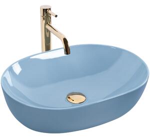 Lavabo da appoggio Rea LISA L.BLUE SHINY