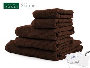 SET asciugamani 5 PEZZI SVAD DONDI Art. SKIPPER variante 17 MOGANO + tavoletta profumo biancheria per armadi solo By Biancocasa