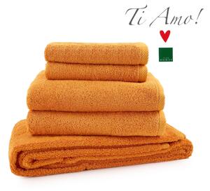 Set asciugamani 5 pezzi SVAD DONDI articolo TI AMO variante AMBRA