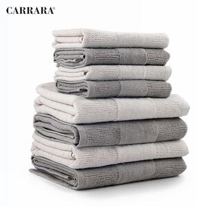 SET asciugamani 8 PEZZI CARRARA Mood Var. Medium Grey e Light Grey