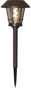 Apparecchio solare a LED per esterni di colore marrone, altezza 35 cm Fergus - Star Trading