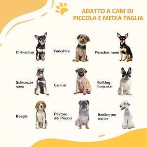 PawHut Cancelletto per Cani taglia Piccola e Media con Chiusura Automatica, in Acciaio e PA, 74-100x76 cm, Bianco