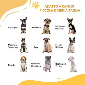 PawHut Cancellino per Cani taglia Piccola e Media con Chiusura Automatica, in Acciaio e PA, 74-100x76 cm, Bianco