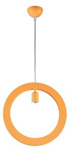 Lampadario Pop Oblo arancione in metallo, D. 38 cm, NOVECENTO