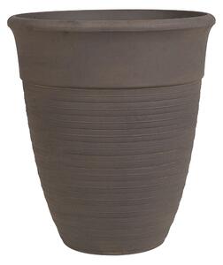 Set di 2 vasi da fiori in pietra e poliresina marrone ø 43 cm interno ed esterno per tutte le stagioni Beliani