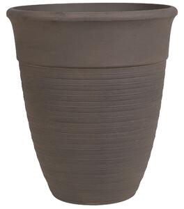 Set di 2 vasi da fiori in pietra e poliresina marrone ø 50 cm interno ed esterno per tutte le stagioni Beliani