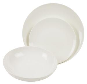 Set 12 piatti in porcellana bianca 4 posti tavola Ginevra