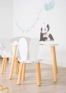 Ourbaby - Tavolo e sedie per bambini con orecchie di coniglio