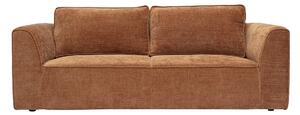 Divano design in tessuto effetto velluto testurizzato terra bruciata 3 posti GRAMMY