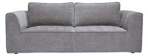 Divano di design in tessuto effetto velluto testurizzato grigio 3 posti GRAMMY
