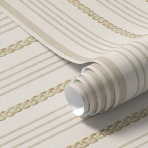 Carta da parati Strisce verticali color beige con motivo, Parati geometrica classici, Parati geometrica a righe classici, a01252 : Uwalls.it
