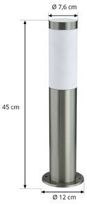 Lindby Statius lampioncino, grigio, acciaio inossidabile, sensore, 45 cm