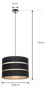 Lindby Tsomo lampada a sospensione stoffa Ø 40 cm