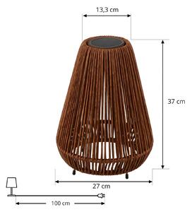 Lindby Amaria lampada LED solare rattan scuro