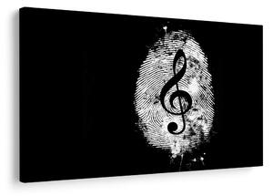 Quadro su tela – Impronta digitale musicale