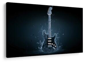 Quadro su tela – Chitarra elettrica in blu