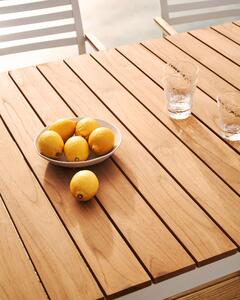 Tavolo 100% da esterno Bona legno massello di teca e alluminio finitura bianca 160 x 90 cm