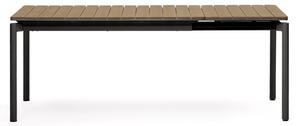 Tavolo da esterno allungabile Canyelles polipropilene e alluminio nero opaco 140(200)x90cm