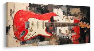 Quadro su tela – Chitarra elettrica rossa