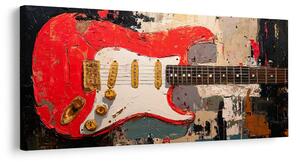Quadro su tela – Chitarra rossa su tela