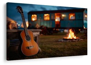 Quadro su tela – Chitarra al fuoco da campo