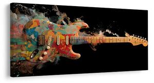 Quadro su tela – Chitarra elettrica colorata