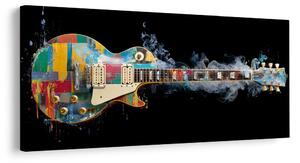 Quadro su tela – Chitarra elettrica colorata