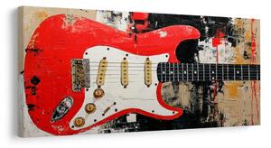 Quadro su tela – Chitarra elettrica rossa