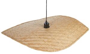 Lampadario in legno di bambù fatto a mano beige e naturale 123 cm Beliani
